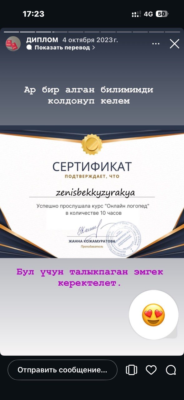 Онлайн-логопед, 10 саат